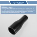 1 Pcs 19-38mm 0 75 -1 Id 127mm 50 Length 0 Degree Black Car Silicone Hose Coolant Universal