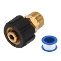 Pressure Washer Adapter M22 15mm Male To 14mm Female Quick Connect Fittings Brass Swivel With Sealant Tape For Power Washers