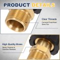 Pressure Washer Adapter M22 15mm Male To 14mm Female Quick Connect Fittings Brass Swivel With Sealant Tape For Power Washers