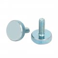 Uxcella M6x16mm Knurled Head Flat Point Fully Threaded Thumb Screws Fastener 10pcs