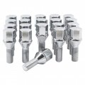 20 Pcs M12x1 25 Acorn Seat Lug Bolts 19mm Hex 28mm Thread Length Chrome Finish 60 Degrees Conical For Chrysler 200 Dodge Dart 
