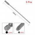 Uxcell 5 Pcs 3mm Ph1 Magnetic Phillips Screwdriver Bits 1 4 Inch Hex Shank 9-inch Length S2 Power Tool