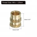 Uxcell M8 Threaded Inserts 20 Pcs Metric Knurled Nuts Brass Heat-set For Plastic 3d Printing Components