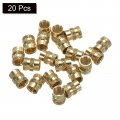 Uxcell M8 Threaded Inserts 20 Pcs Metric Knurled Nuts Brass Heat-set For Plastic 3d Printing Components