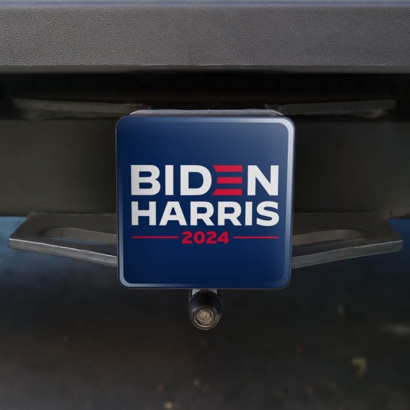 Biden Harris 2024 Tow Trailer Hitch Cover Plug Insert 2 In Heavy Duty Abs Plastic With Uv Resistant Resin Top Modern Style For
