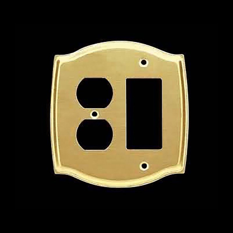 Switchplates Bright Solid Brass Gfi And Outlet Switch Plate