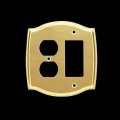 Switchplates Bright Solid Brass Gfi And Outlet Switch Plate