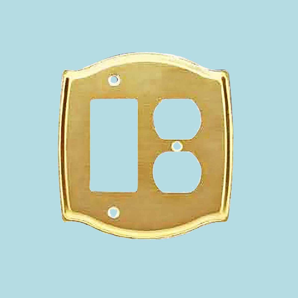 Switchplates Bright Solid Brass Gfi And Outlet Switch Plate