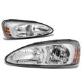 Chrome Housing Amber Corner Headlight Lamps Tool Kit Compatible With Pontiac Grand Prix 04-08