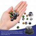 Uxcell M5x0 8mm Flange Nylon Insert Lock Nuts 25pcs Aluminum Alloy Metric Hex Self Locking For Industrial Construction