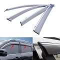 Kaitian 4pcs Tea Color Sun Guards Rain Wind Shade For Carow Vent Wind Deflector Window With Chrome Trim Emblems Custom Fit