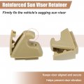 Uxcell Sun Visor Support Clip Retainer No 95994975 For Chevrolet Cruze 2011-2016 Holder Bracket Hanger 95994976 Plastic Beige