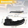 X Autohaux Mirror Turn Signal Light For Toyota Tacoma Highlander Rav4 Mk3 N300 81740-58010 81730-58010 Sequential Smoked Lens