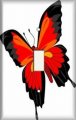 Snazzyswitch Red Butterfly Decorative Light Switch Cover Single Toggle Wall Plate 