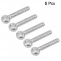 Uxcell M6 X 30mm Machinery Shoulder Swing Lifting Eye Bolt 304 Stainless Steel 5pcs