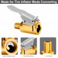 Goneson Tire Inflator Nozzle With Clip Air Chuck Quick Connect For Inflation 8v1 Standard Thread Pack Of 4pcs