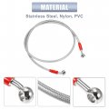 X Autohaux 120cm 47 24 10mm Id Motorcycle Hydraulic Brake Line Oil Hose Pipe 28a 0a Stainless Steel Braided Cable For Atv