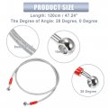 X Autohaux 120cm 47 24 10mm Id Motorcycle Hydraulic Brake Line Oil Hose Pipe 28a 0a Stainless Steel Braided Cable For Atv