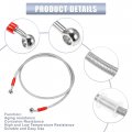 X Autohaux 120cm 47 24 10mm Id Motorcycle Hydraulic Brake Line Oil Hose Pipe 28a 0a Stainless Steel Braided Cable For Atv