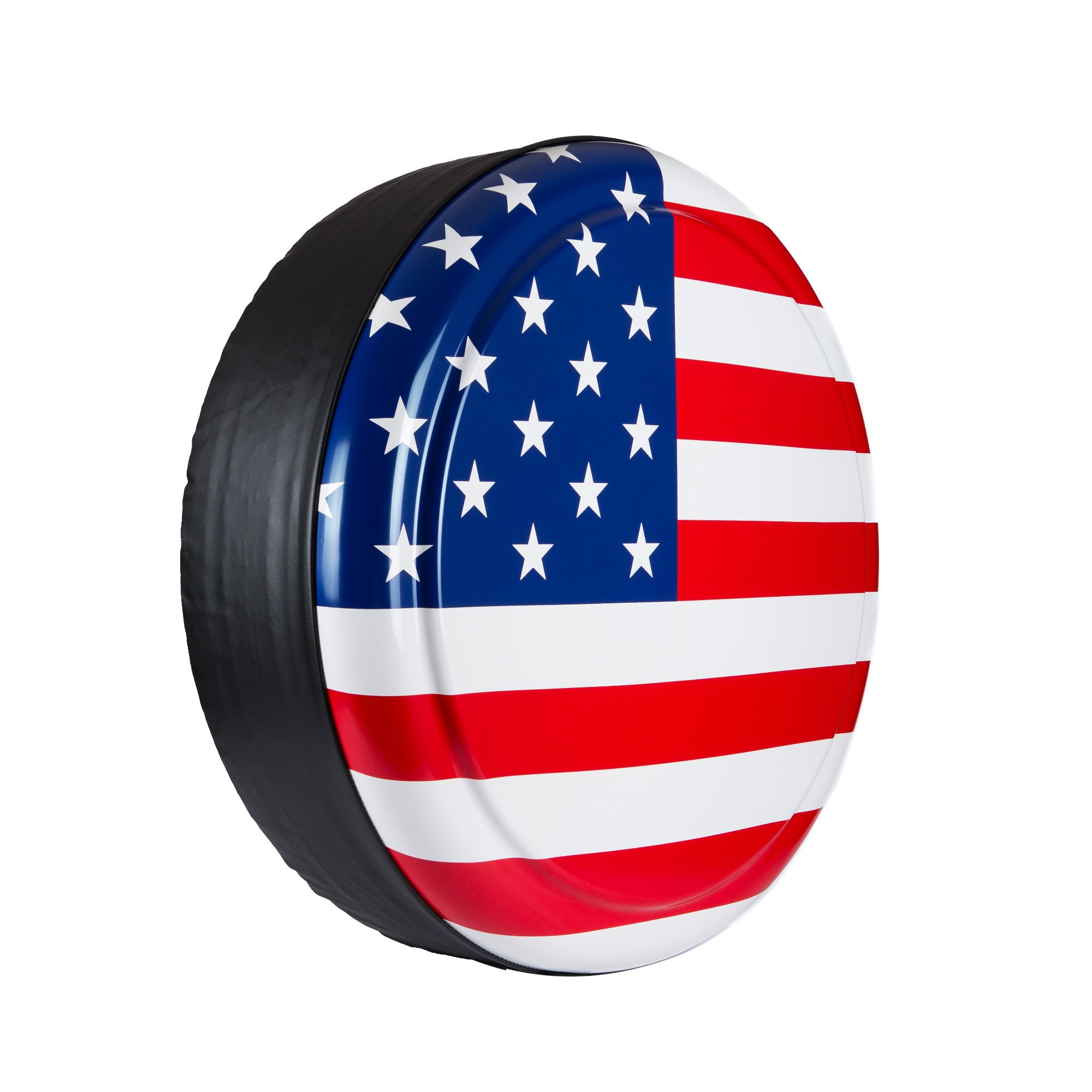 29 30 Rigid Tire Cover Hard Plastic Face Vinyl Band American Flag
