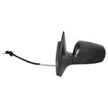 Brock Replacement Driver Side Black Euro Type Manual Remote Mirror With Clear Split Glass Without Heat For 1999-2007 Golf 