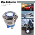 X Autohaux 5 Pcs Led Indicator Light 16mm 12v Ac Dc Metal Shell Waterproof Pilot Dash Signal Lamp For Car Truck Boat Interior