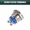 X Autohaux 5 Pcs Led Indicator Light 16mm 12v Ac Dc Metal Shell Waterproof Pilot Dash Signal Lamp For Car Truck Boat Interior