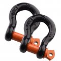 Iztor 2 Pcs 1 Inch D Ring Shackle 4409 Lbs Ton Capacity 26455 12 Tons Maximum Breaking Strength Clevis Car Hooks Anchor Vehicle 