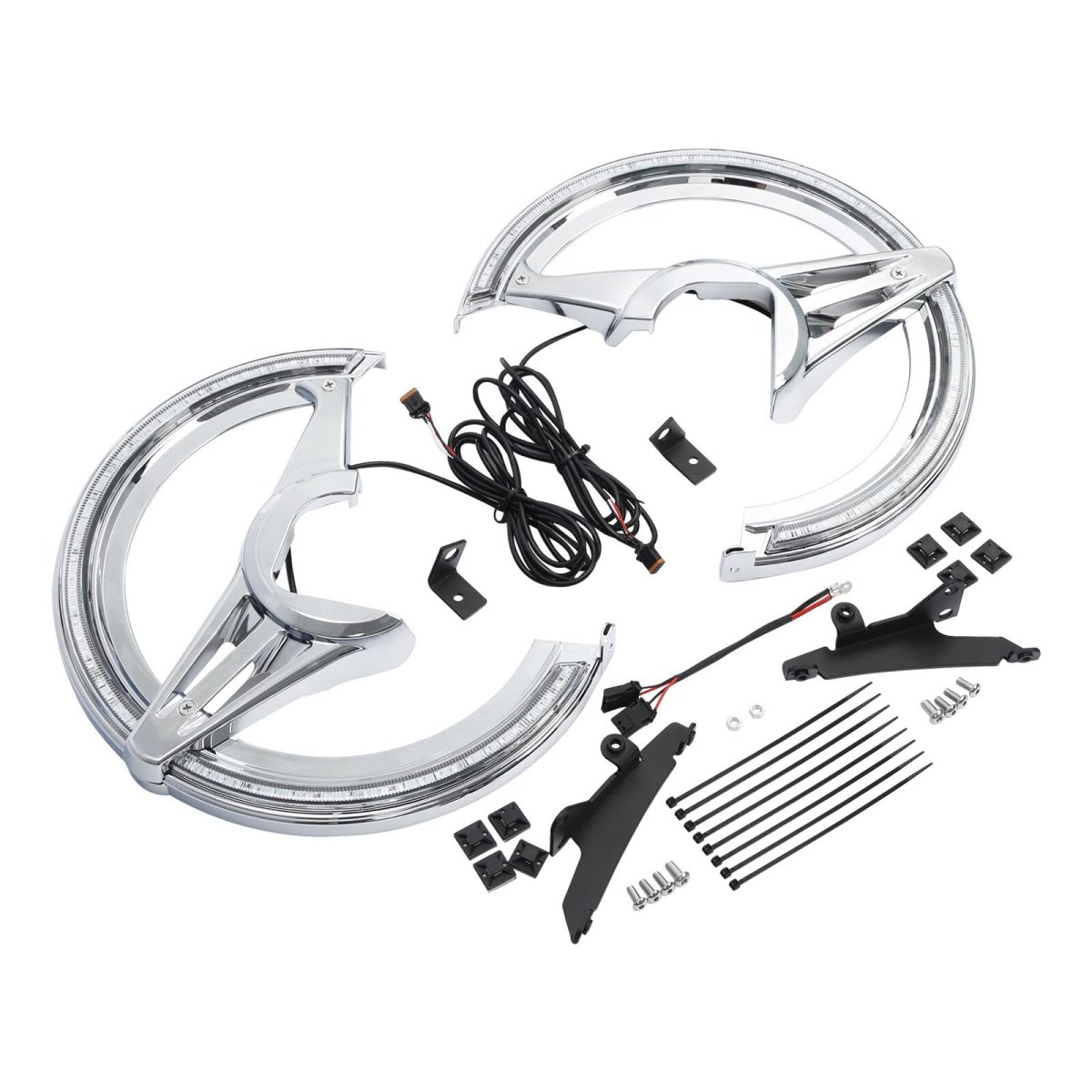 Tcmt Brake Rotor Covers Led Light Clear Lens Fit For Honda Goldwing Gl1800 2018-2025