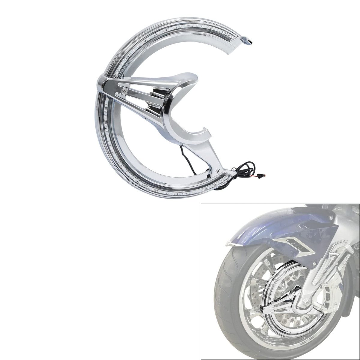 Tcmt Brake Rotor Covers Led Light Clear Lens Fit For Honda Goldwing Gl1800 2018-2025