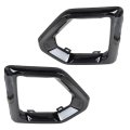 Pair Of Front Bumper Fog Light Cover Gloss Black Replacement For Sierra 1500 2019-2020 Driver Left And Passenger Right Side 