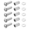 1 4-20 Rivet Nuts And Bolts 3 4 Button Head Socket Cap Screws Flat Washers Threaded Stainless Steel 304 50 Set 