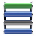 Foshio Vinyl Holder With Mounting Hardware Metal Rack Heavy Duty Storage Tool Perfect For Pulling 4 Rollers Of Transfer Paper 