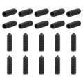 40pcs Set Screws M3x10mm Carbon Steel Cone Point Hex Socket Grub For Machinery Home Repairs And Fixtures Black 