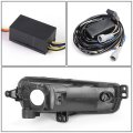 Auto Dynasty Pair Amber Lens Led Drl Fog Lights Build-in Turn Signal Wiring Chrome Bezel Compatible With Ford Focus 15-17