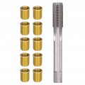 M12x1 25 Threaded Inserts Professional Hole Repair Tools High Speed Steel Tap Spark Plug Kit Helicoil Thread For 14mmx1 25mm