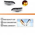 Adiil Clear Dual Colors White Amber Side Mirror Indicator Lights Sequential Led Dynamic Turn Signal For 2013-2018 Toyota