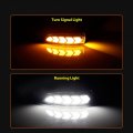 Adiil Clear Dual Colors White Amber Side Mirror Indicator Lights Sequential Led Dynamic Turn Signal For 2013-2018 Toyota