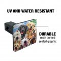 Dogs Selfie Lab Golden Retriever Dachshund Westie Pug Terrier Tow Trailer Hitch Cover Plug Insert