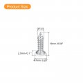 Uxcell St3 5x15mm White Screws Self Tapping 100pcs Flat Head Phillips Wood For Woodworking