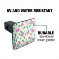 Cute Flamingos And Leaves Tow Trailer Hitch Cover Plug Insert