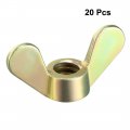Uxcell 1 4 Wing Nuts Zinc Plated Fasteners Parts Butterfly Nut Bronze Tone 20pcs