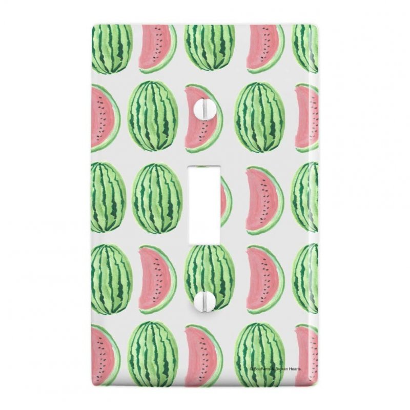 Wacky Watermelons Summer Pattern Plastic Wall Decor Toggle Light Switch Plate Cover