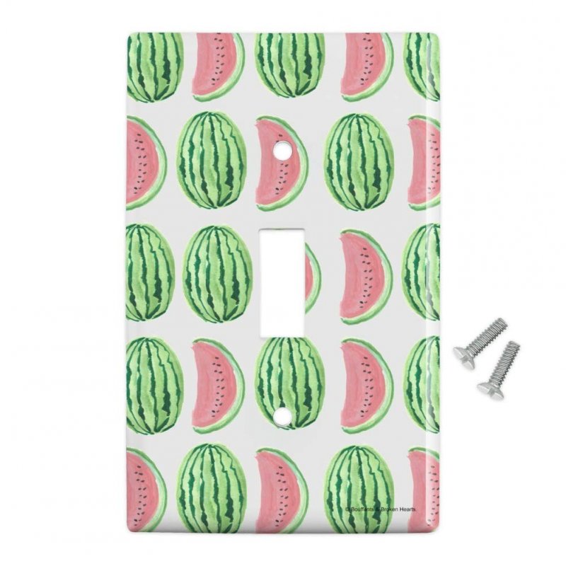 Wacky Watermelons Summer Pattern Plastic Wall Decor Toggle Light Switch Plate Cover