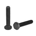 2pcs M8-1 25 X 40mm Left Hand Hex Head Bolt Black Oxide Carbon Steel Reverse Fully Threaded Fastener Screws Bolts For Machinery 