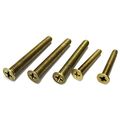 M2 X 5mm Phillips Flat Countersunk Head Machine Screwsbrassmetricfull Threadright Handpk 100