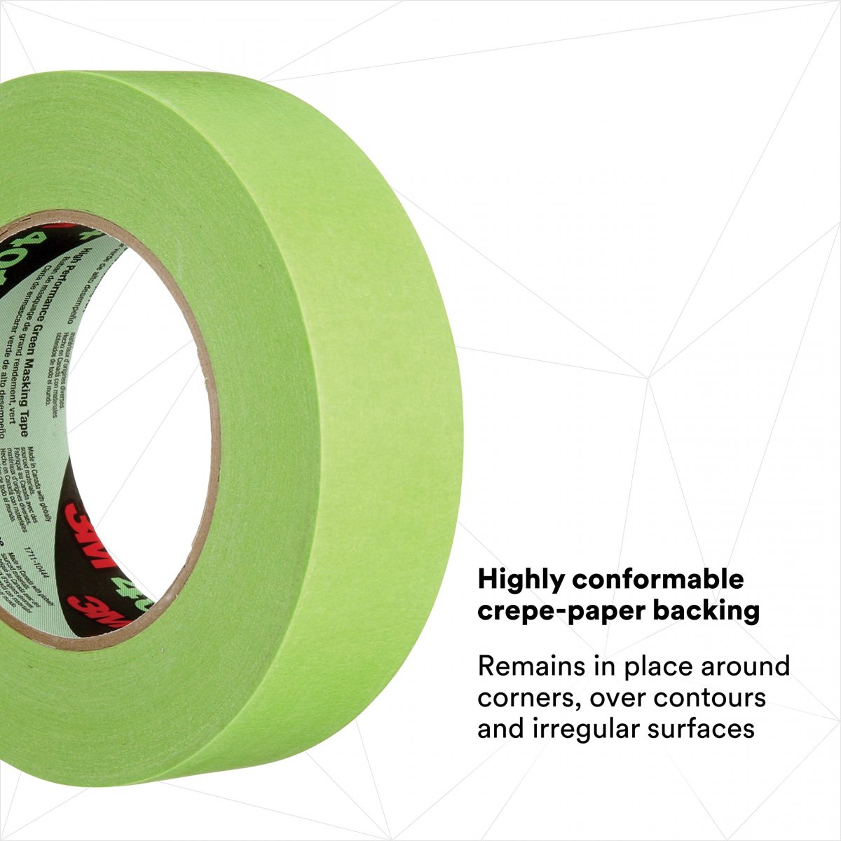 401 High Performance Masking Tape 2 In X 60 Yd Green Crepe Paper Heat Resistant Up To 250 Degrees Fahrenheit Industrial Grade