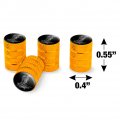 Crappie Illustration Valve Stem Caps For Tire Rim Wheel Aluminum Yellow