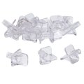 Clear 1 4 In Plastic Shelf Support For Cabinetry And Furniture Durable Fluted Pins With Right Angle Stops Bottom Strut 