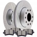 Brakes And Rotors Kits Ceramic Pads Rear For 2009 Audi A3 2010-2013 Volkswagen Golf 2005-2010 Jetta 2007-2009 Rabbit